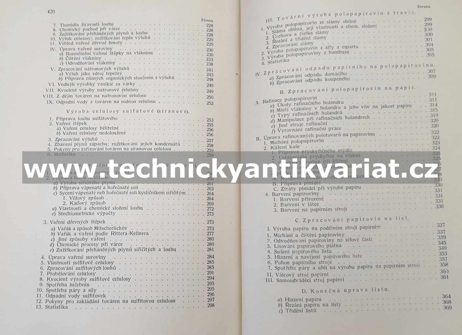 Tříselné extrakty, suchá destilace dřeva, technologie papíru - Jan Jedlička, Jos. Šatoplet (1923)