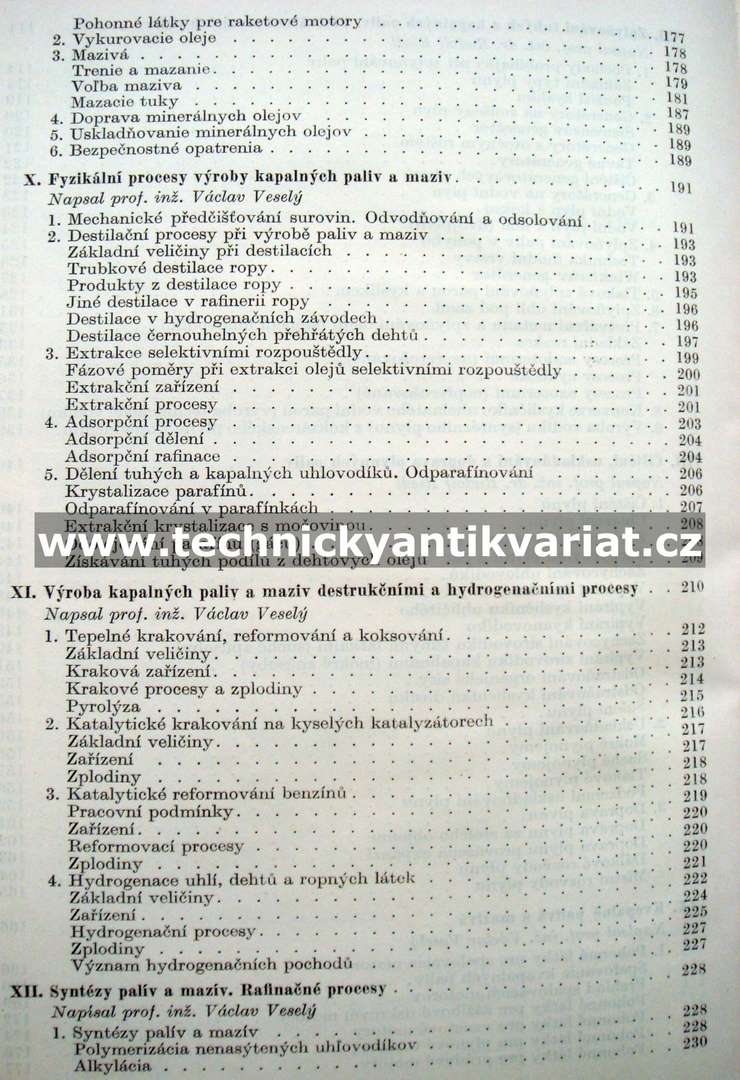 Technologie paliv IV.