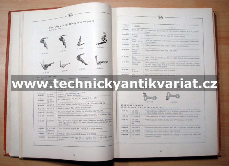 Katalog elektrického příslušenství a karburátorů pro motorová vozidla