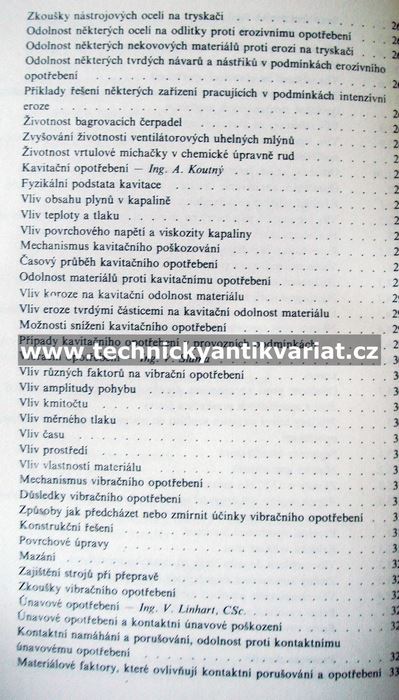 Tření a opotřebení strojních součástí - Vocel, Dufek a kol. 