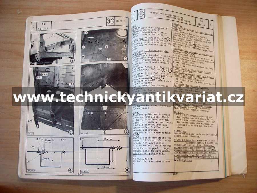 Olcit Club - II.Karoseerie, Reparaturtechnologie Vorfehrung