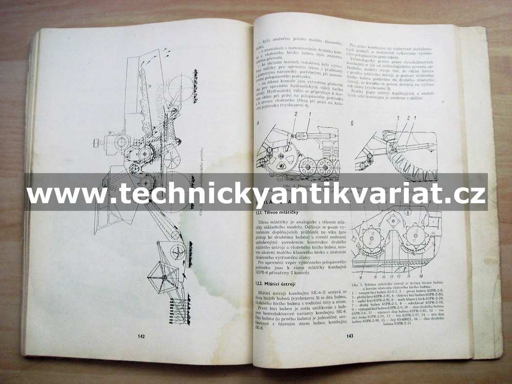 Samohybný kombajn SK6 Kolos - návod k použití (1972)