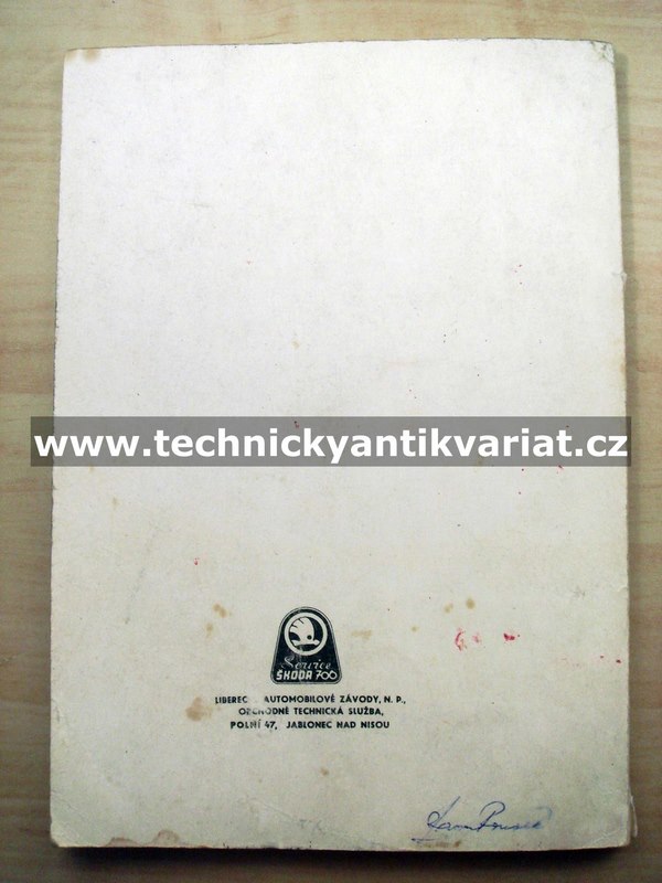 Škoda 706 RTOch Autobusové šasi - katalog náhradních dílů (1968)