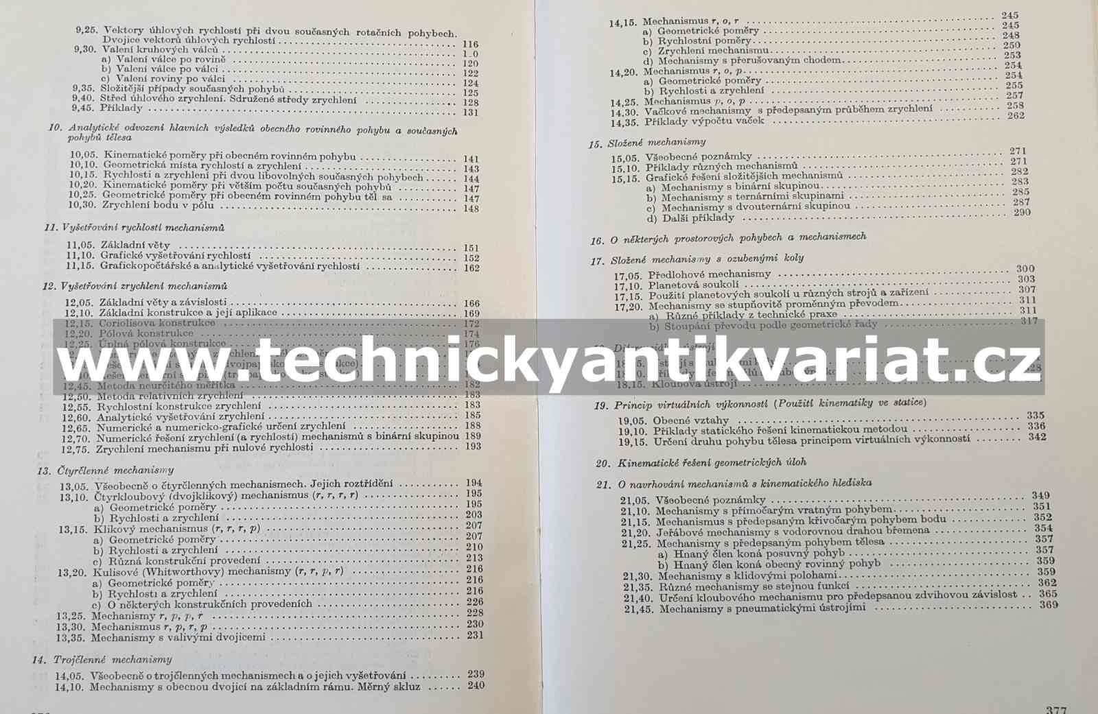Technická mechanika - Kinematika I.II - Šrejtr (1955)