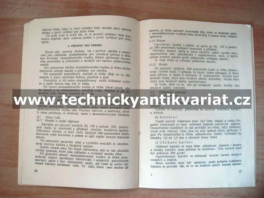 Plošinový akumulaátorový vozík s pákovým řízením EPL 502V (1961)