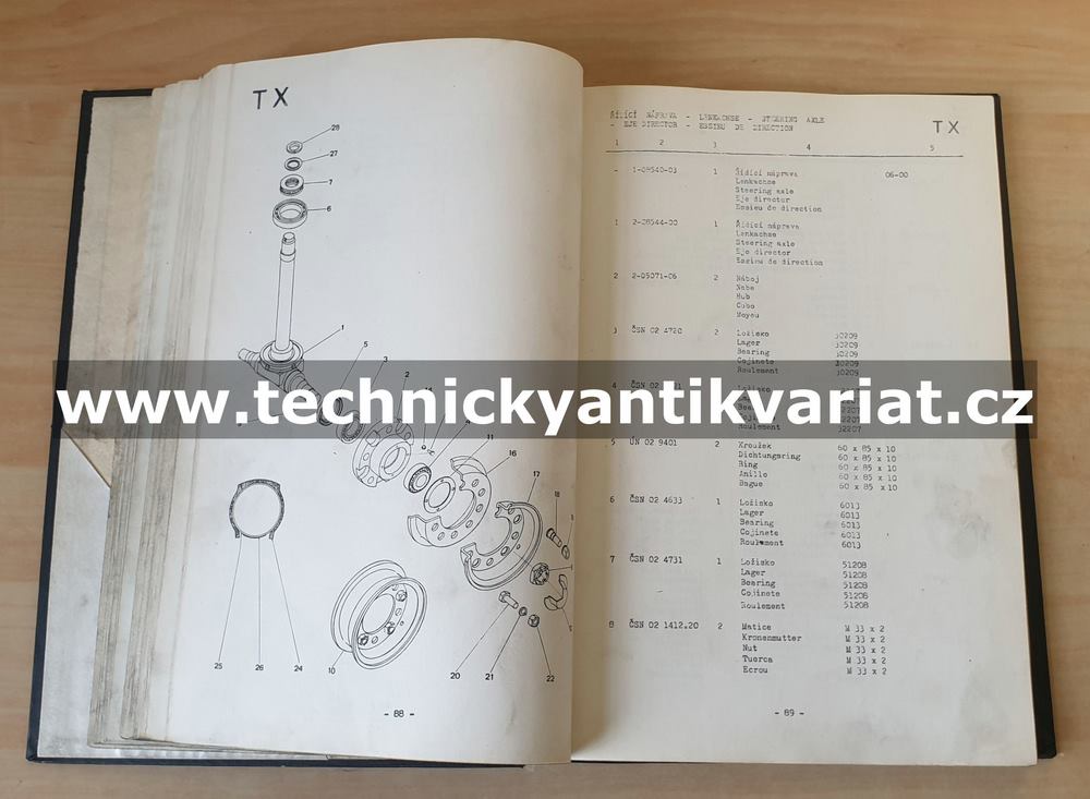 DESTA BVHM 1321 - katalog náhradních dílů (1976)