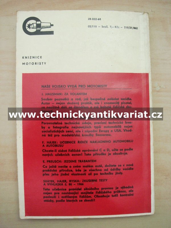 Škoda 1000MB amatérská údržba a opravy automobilů - Cibulka (1968)