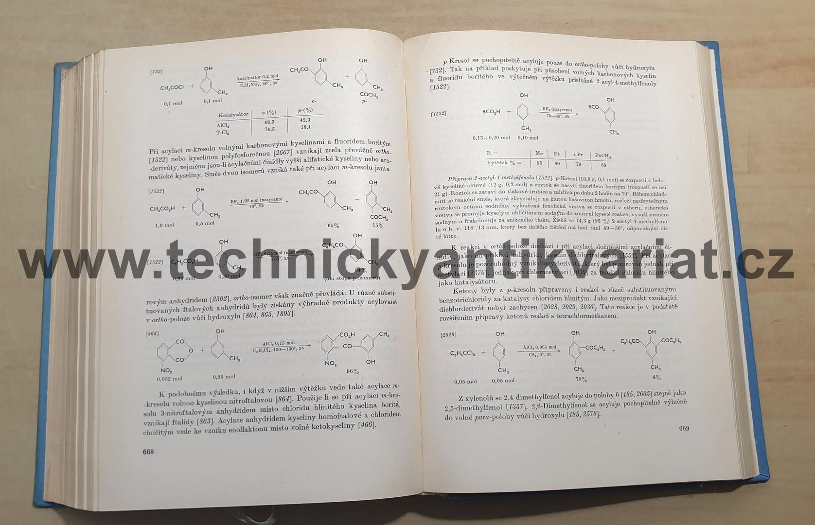 Preparativní reakce v organické chemii VII. Kyselé katalysované synthesy (1962)