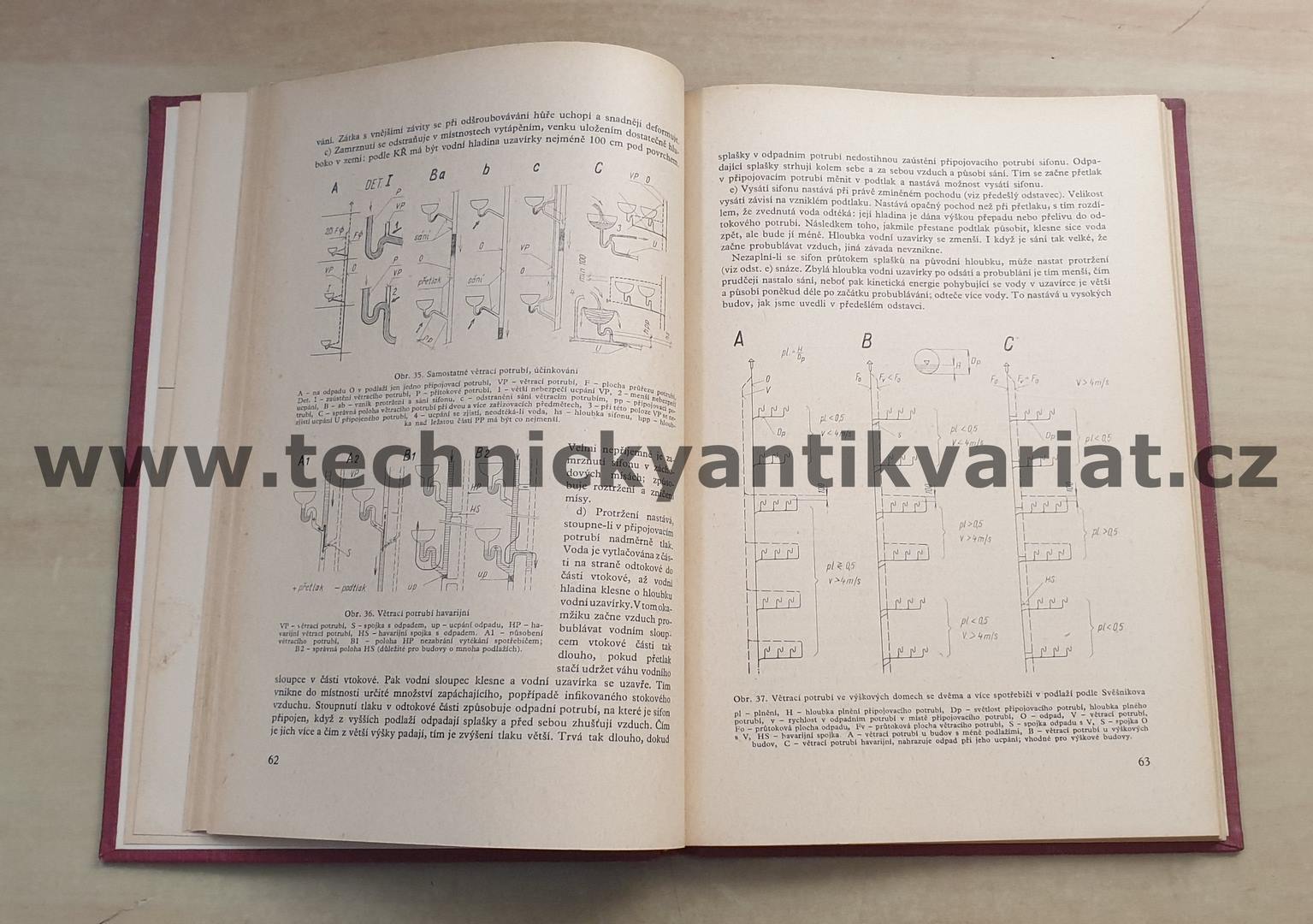Technická zařízení budov - domovní kanalizace, prostory s instalacemi a instalační celky - Krch (1968)