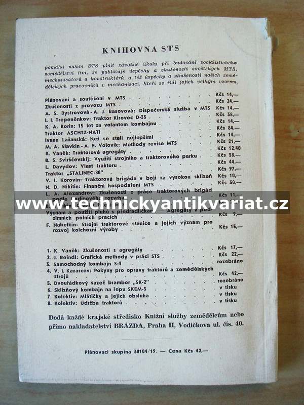 Pokyny pro opravy traktorů a zemědělských strojů - Kazarcev (1952)
