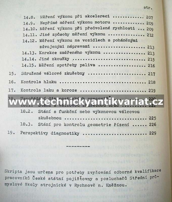 Diagnostika v autoopravárenství - Kleinhampl (1978)