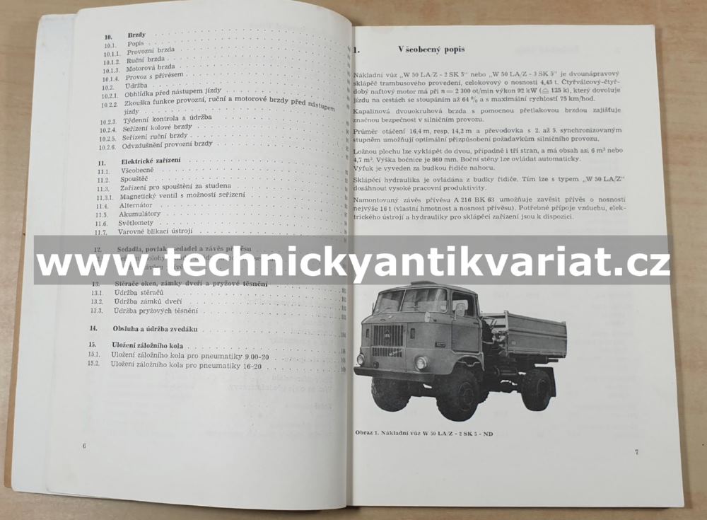 IFA W50 LA/Z - udržovací příručka (1977)