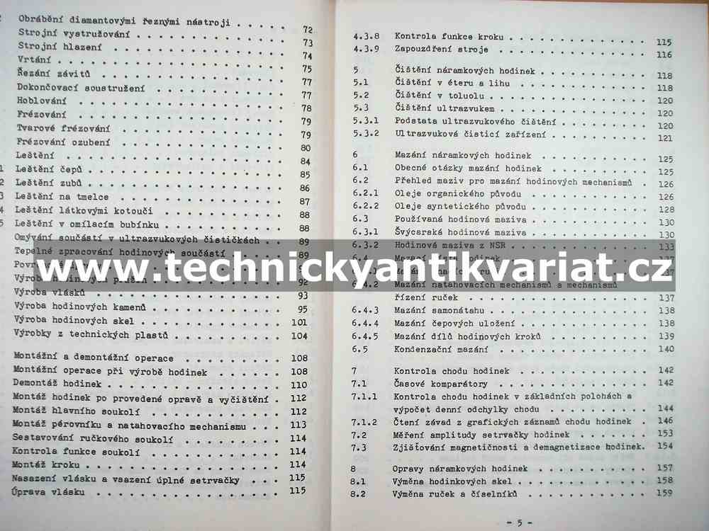 Technologie hodinářství I.II - Vojík, Hájek, Filipenský, Kintšnerová (1987)