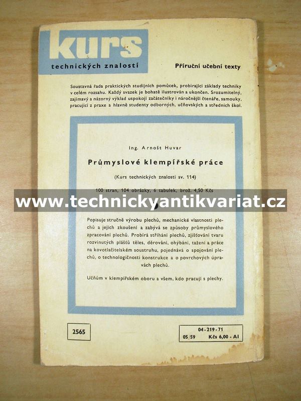 Kurs 108 Stavební práce klempířské (1965)