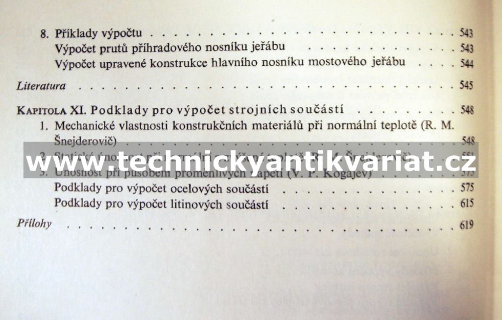 Únosnost a pevnost výpočty strojních součásti - Serensen, Kogajev, Šnejderovič (1967)