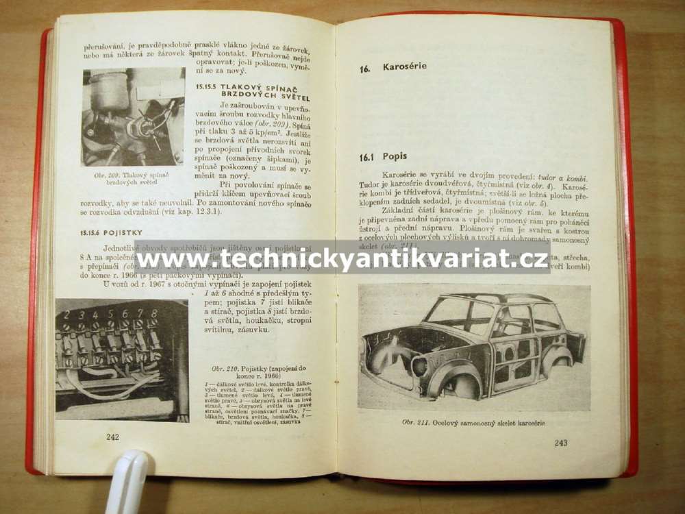 Trabant 600 a 601 - údržba a opravy vozů - Šlehofér (1971)