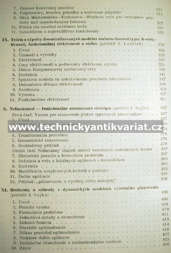 Modely riadenia a priemyselné aplikácie lineárneho programovánia I. - Charnes Cooper (1965)