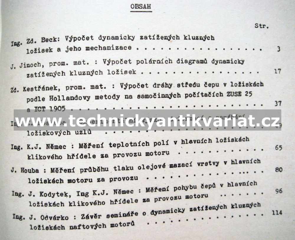 Dynamicky zatížená kluzná ložiska 1-3 (1968)