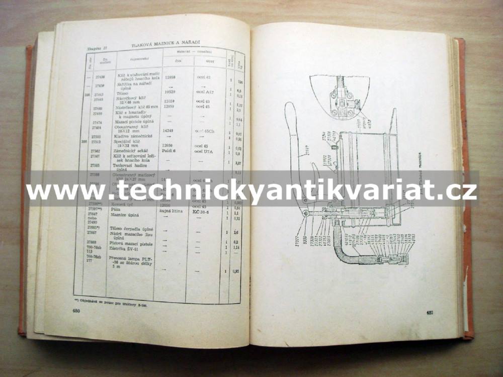Traktor S100, S80 - popis, katalog náhradních dílů (1963)