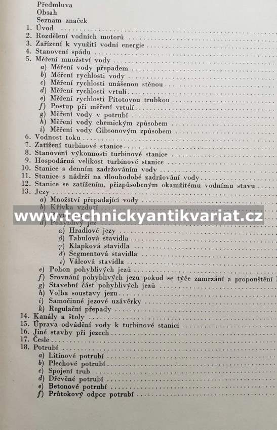 Vodní motory I. text+ tabulky (1950)