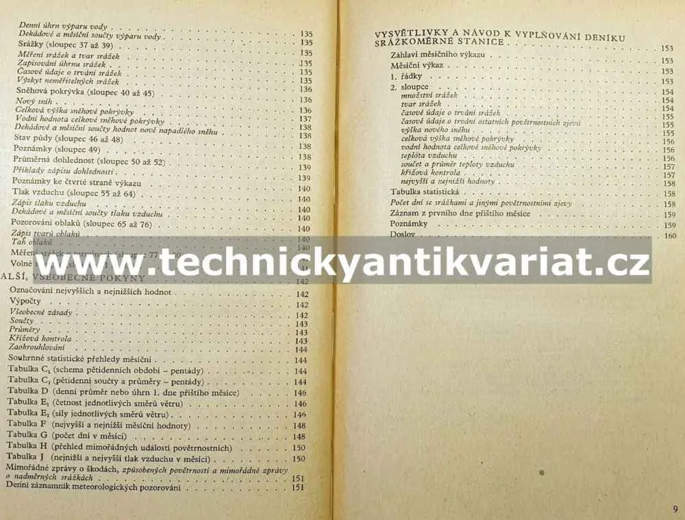 Návod pozorovatelé povětrnostních stanic meteorologické služby v ČSR (1955)