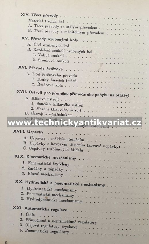 Strojnictví IV. Strojní součásti (1958)