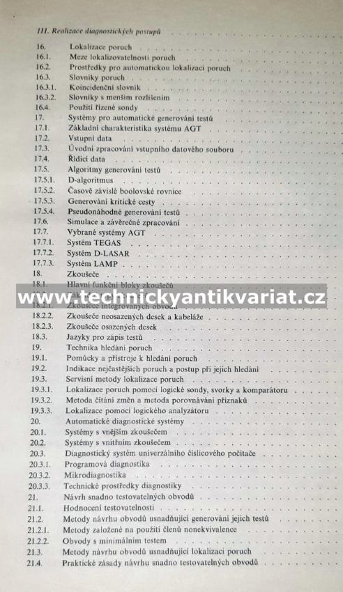 Diagnostika elektrických číslicových obvodů - Hlavička, Kottek, Zelený (1982)