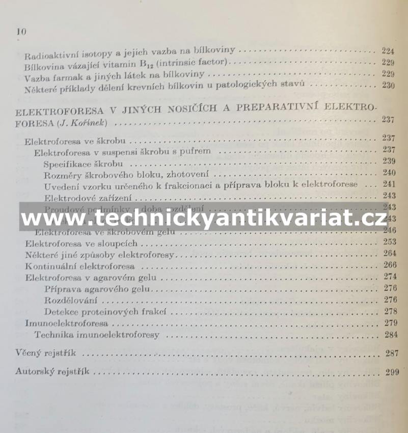 Elektroforesa na papíře a v jiných nosičích - Michalec, Kořínek, Musil, Růžička (1959)