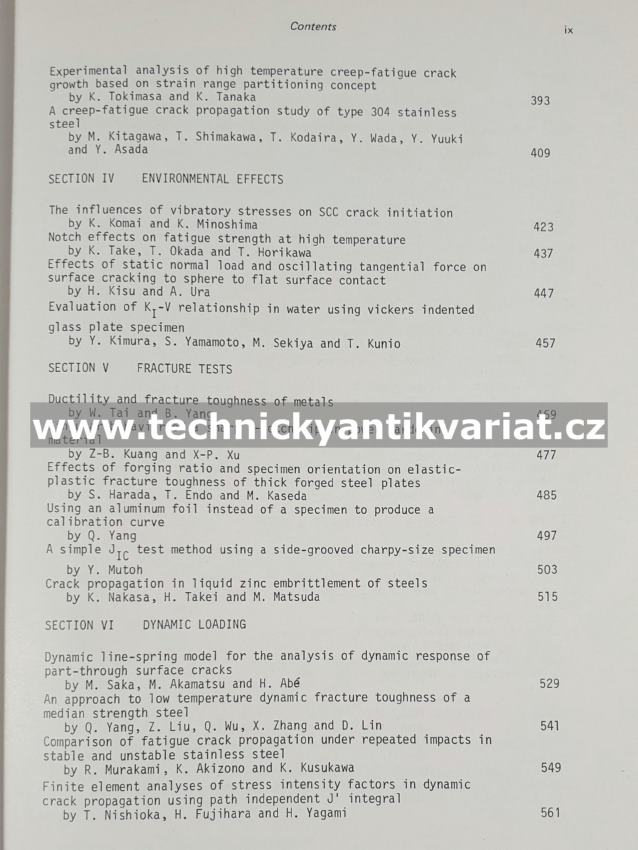 Role of Fracture Mechanics in Modern technology - Sih, Nisitani, Ishihara (1987)