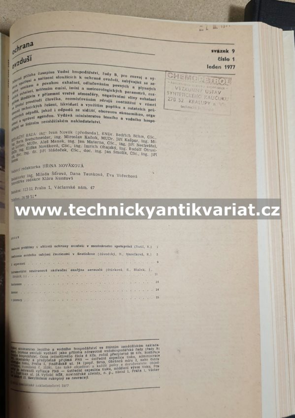 Vodní hospodářství A,B 1977