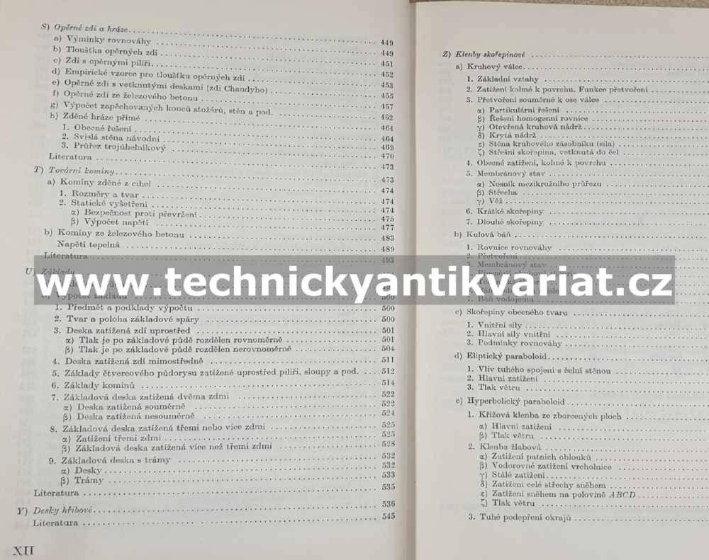 Statika stavebních konstrukcí - Bažant, Klokner (1953)