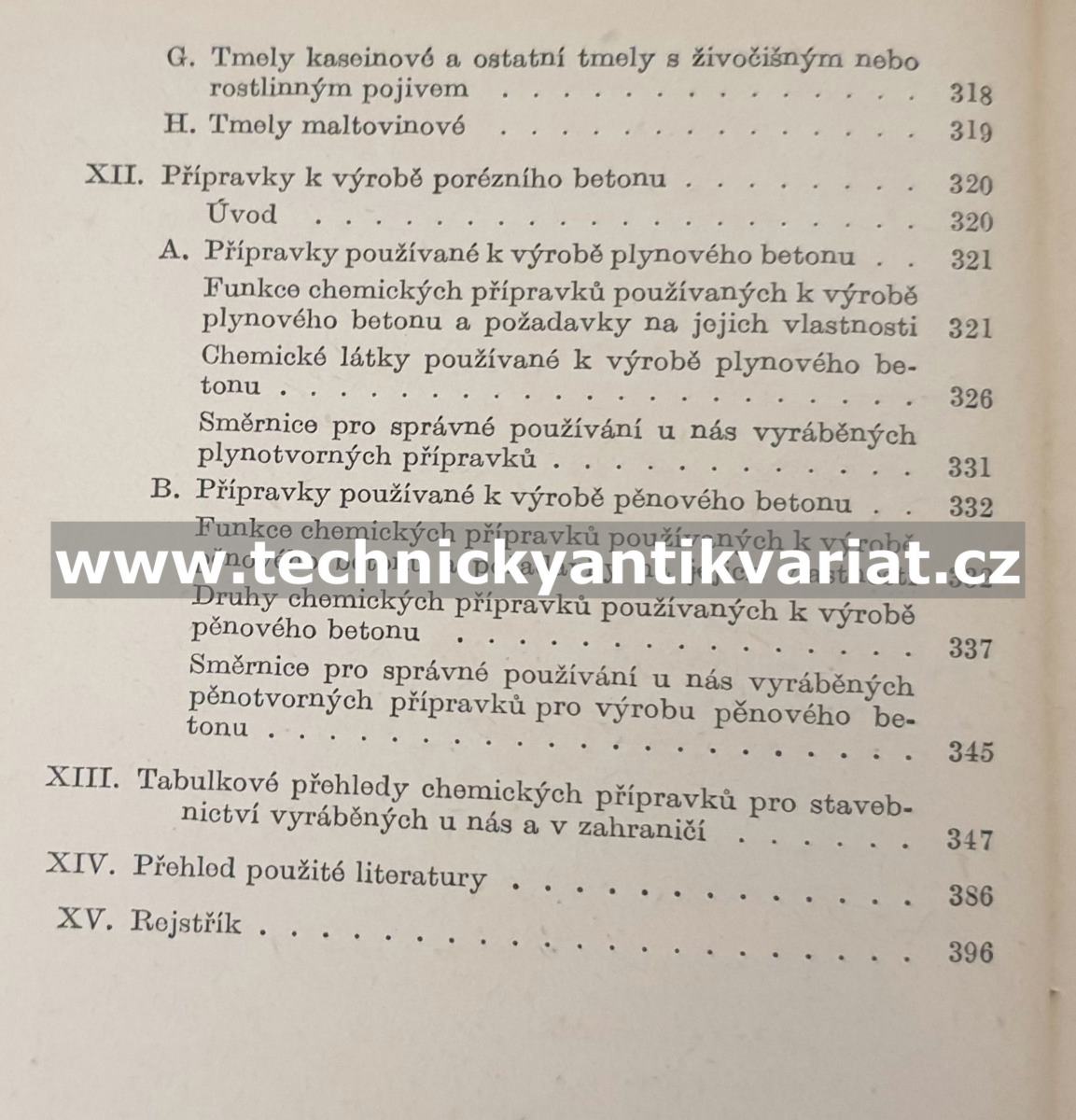 Chemické přípravky ve stavebnictví - Vavřín. Krčma (1962)