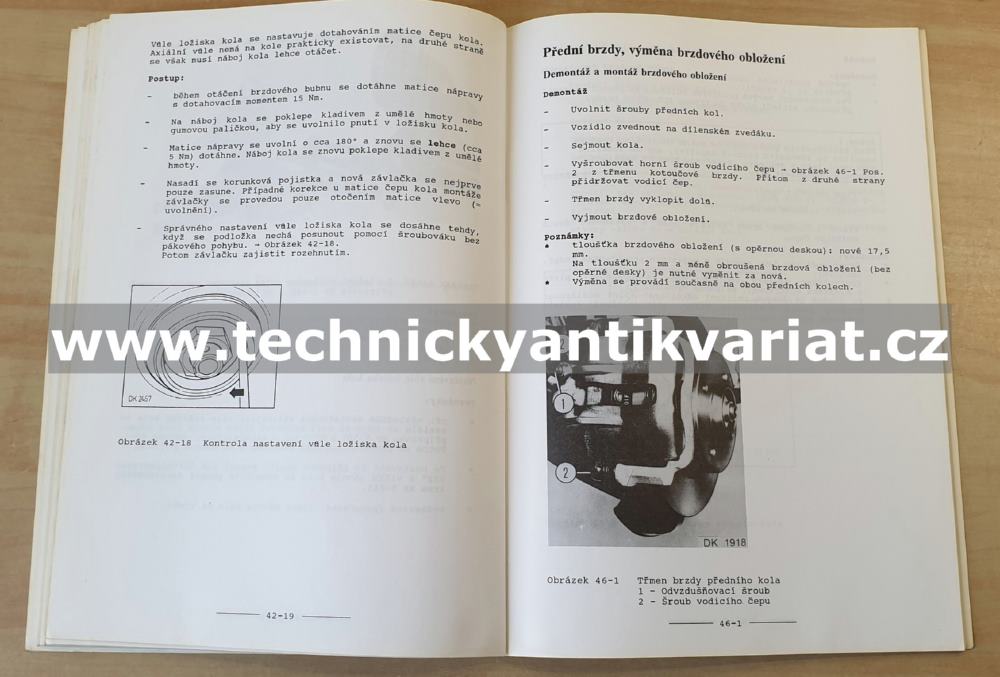 Škoda Favorit Forman, Pick-up - podvozek - dílenská příručka (1992)