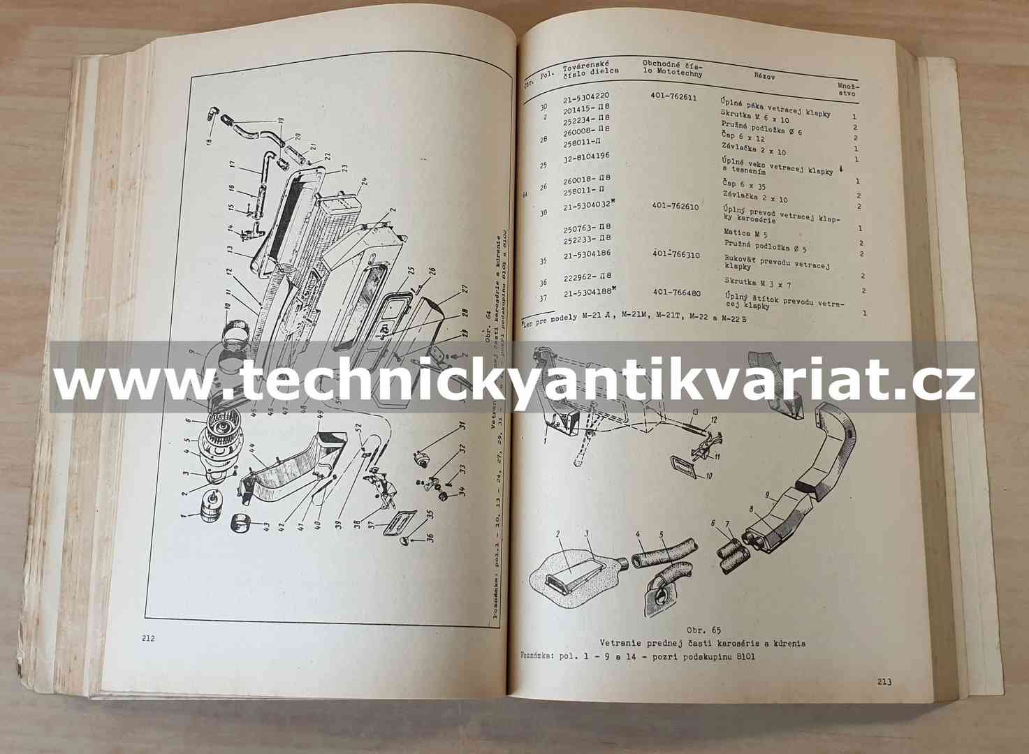Volga M21, M22 - katalog dílů (1966)