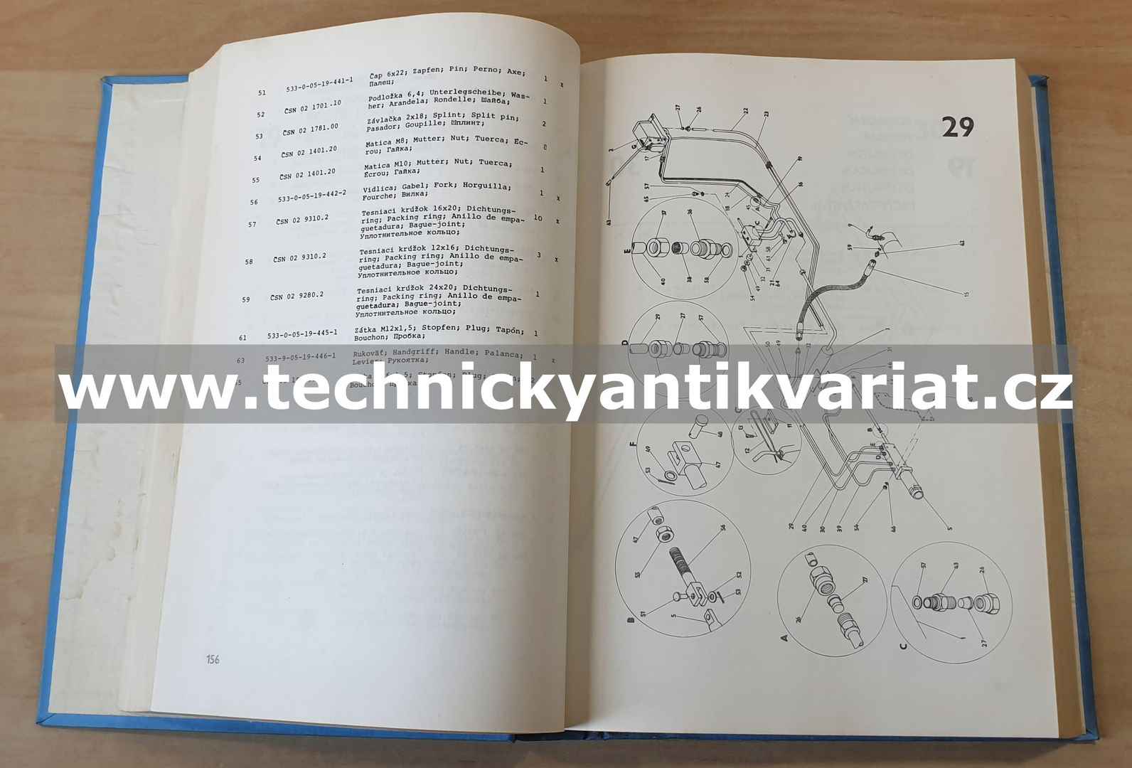 UN 050, UN 053 - katalog náhradných dielov (1979)