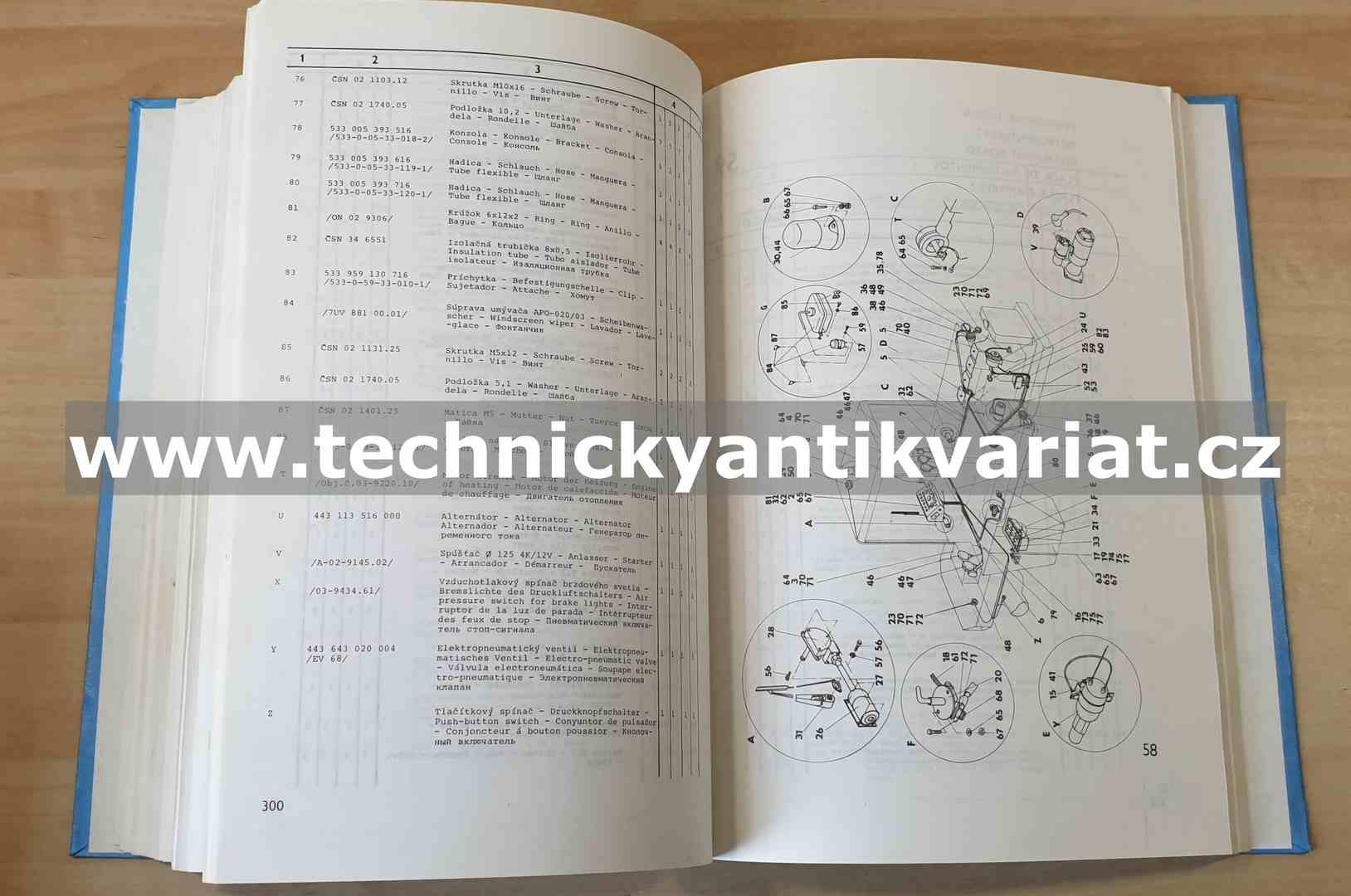 UN 053 - katalog súčiastok a náhradných dielov (1989)