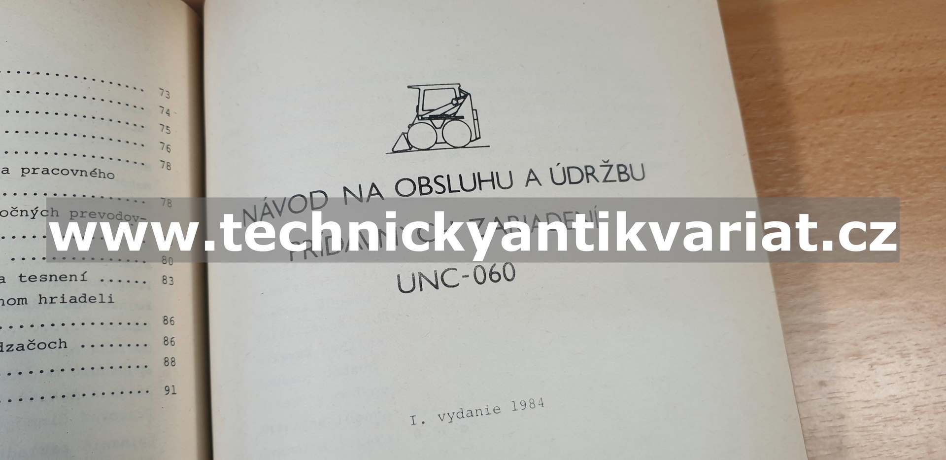 UNC 060 - návod na obsluhu a údržbu (1984)