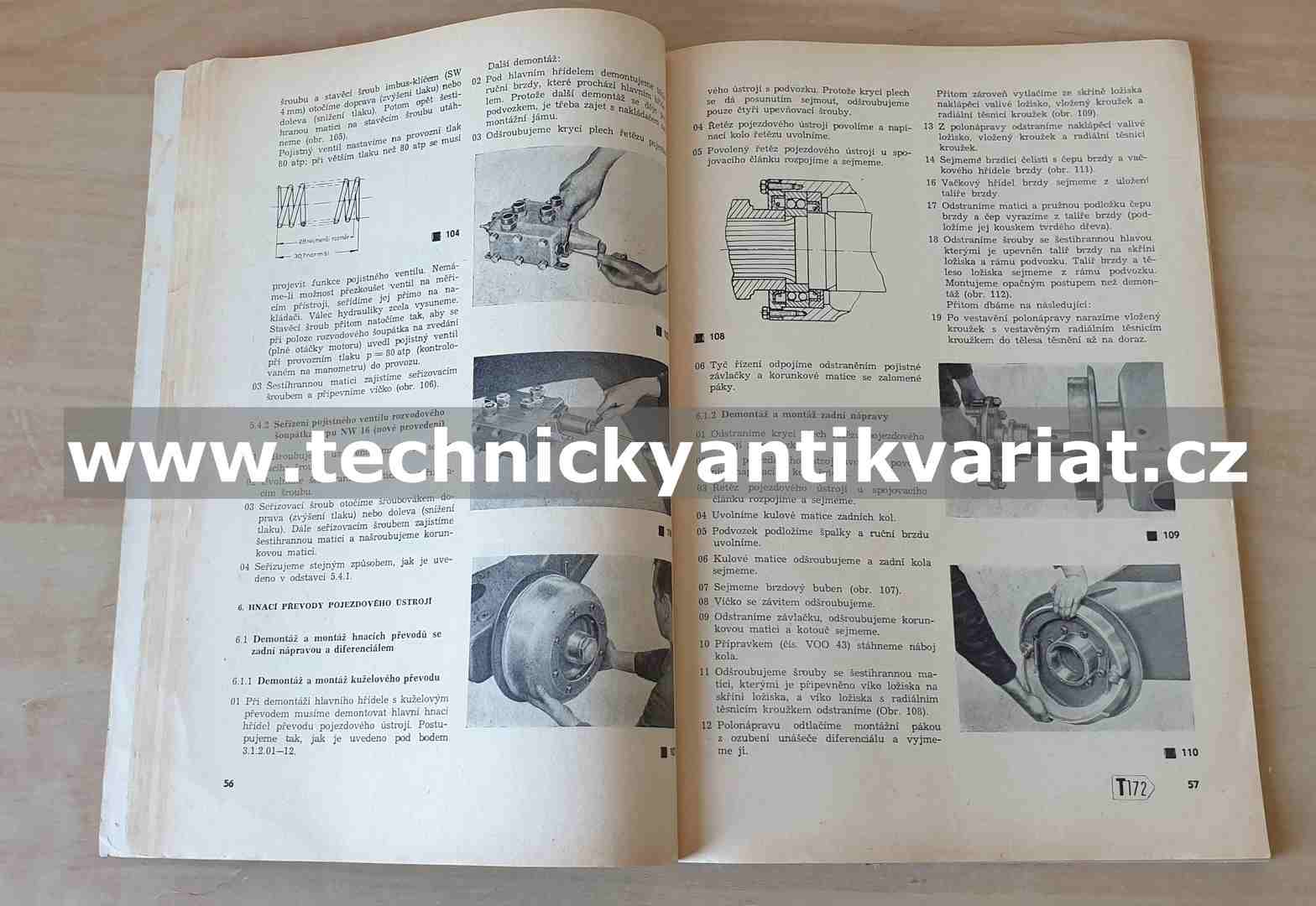 T172 Samohybný nakladač - dílenská příručka (1964)