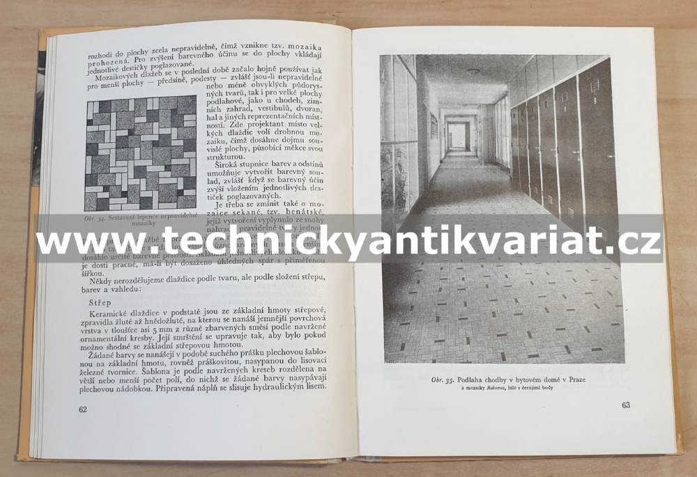 Keramické obklady a dlažby budov - Benda, Chmela, Chroust (1960)
