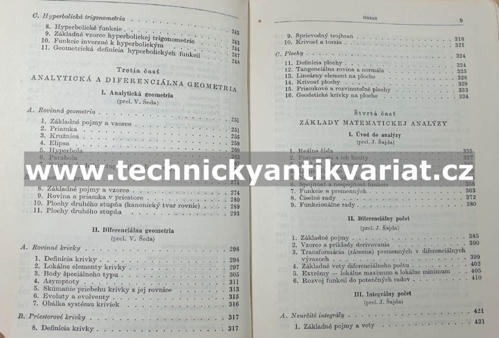 Príručka matematiky pro inžinierov a pre studujůcie - Bronštejn, Semenďajev (1961)