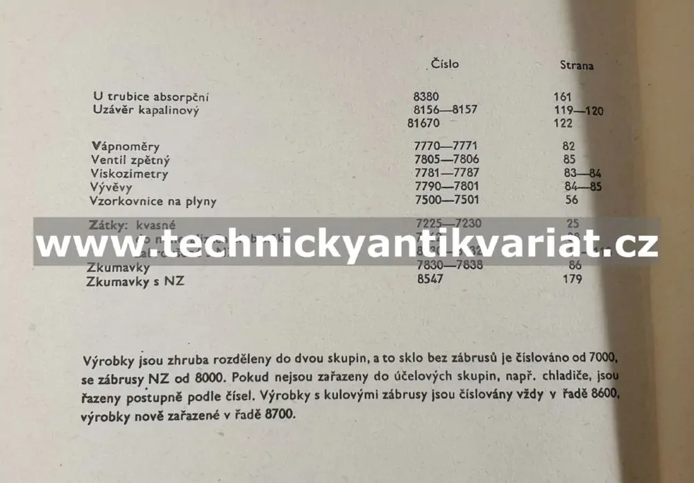 Katalog laboratorního skla II.díl - Foukačské sklo a zábrusová část
