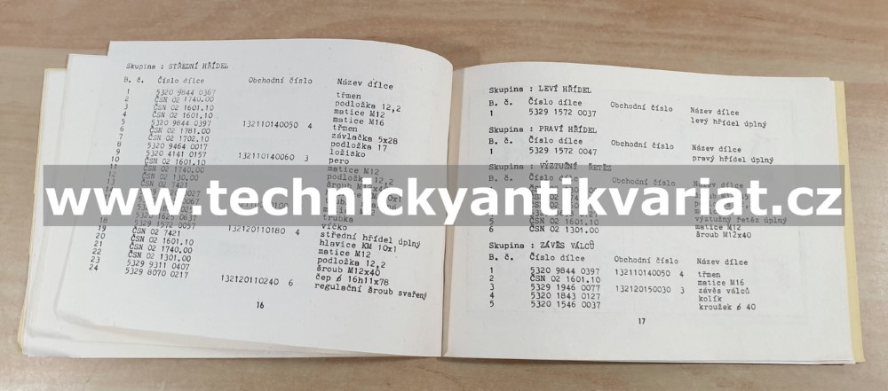 Kombinátor 34-KON-500 - katalog náhradních dílů