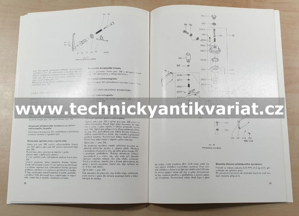 Liaz motor M1.2 - vstřikovací zařízení - dílenská příručka