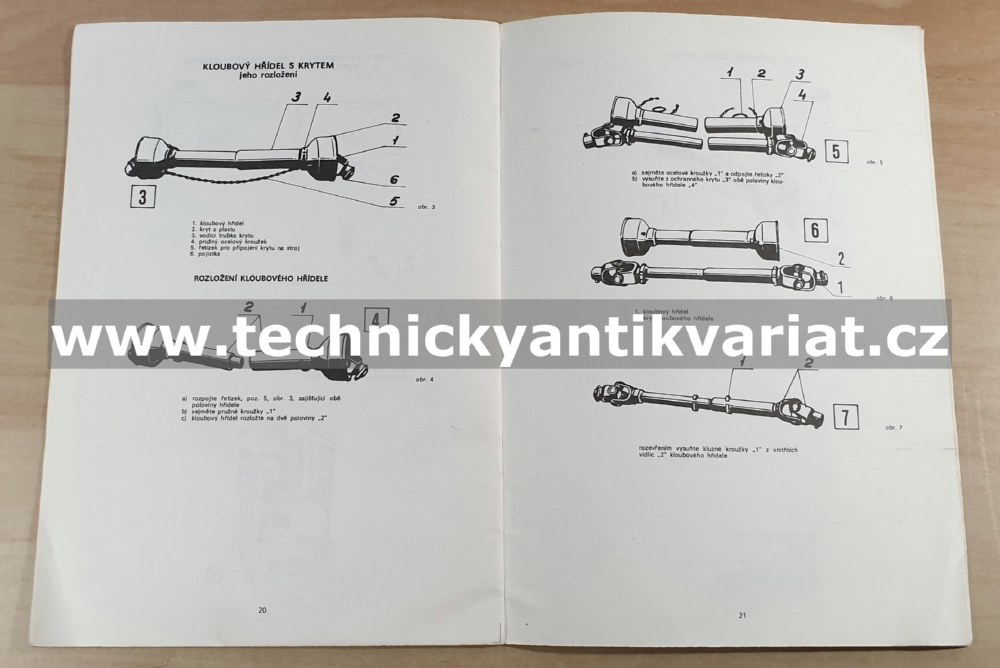 Kloubové hřídele BKH, BKS řady 800 - návod k obsluze (1985)