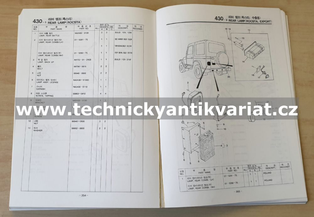 Asia Rocsta R2 - parts catalog