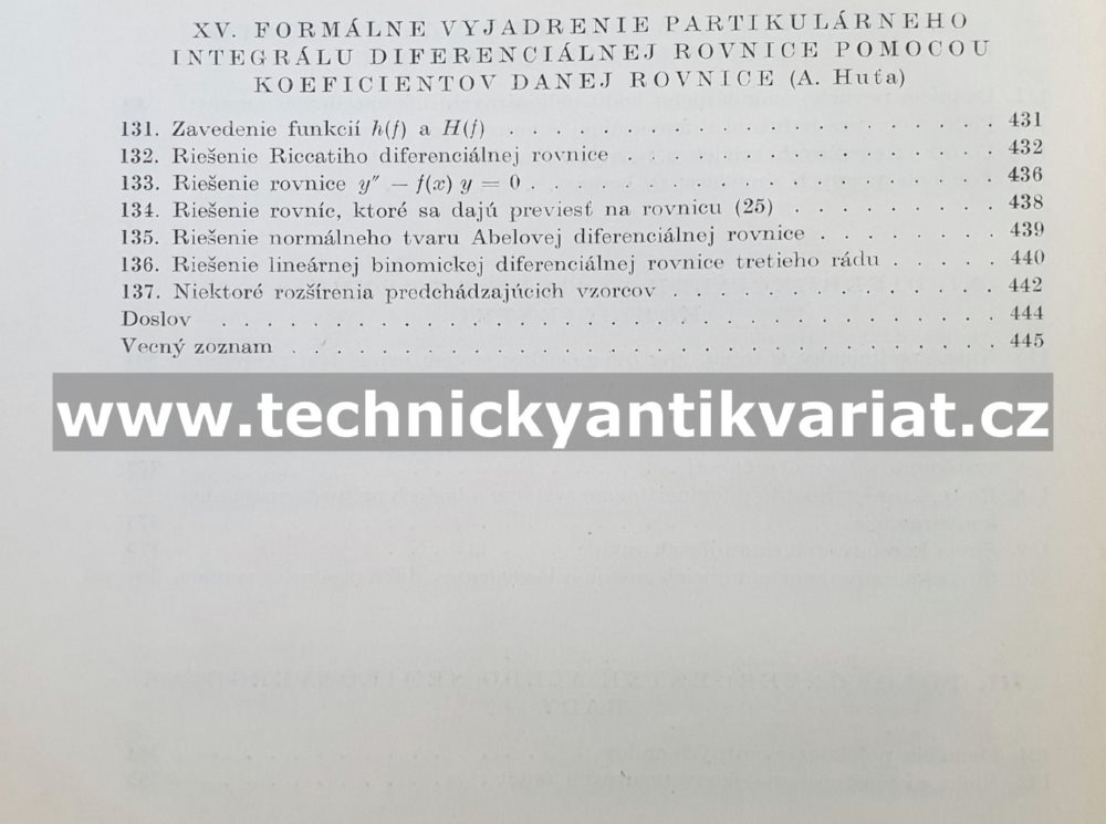Diferenciálne rovnice I. Jur Hronec (1960)