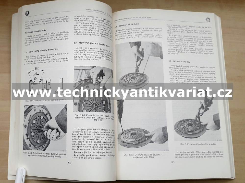 Škoda 105 120 130 Garde Rapid - dílenská příručka (1987)