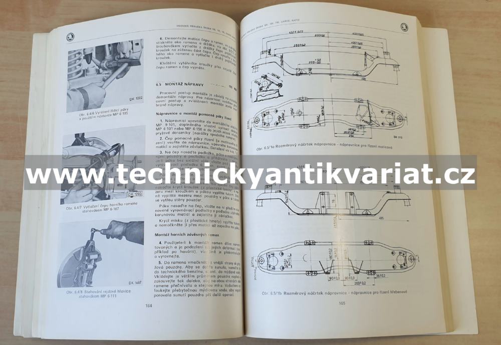 Škoda 105 120 130 Garde Rapid - dílenská příručka (1987)