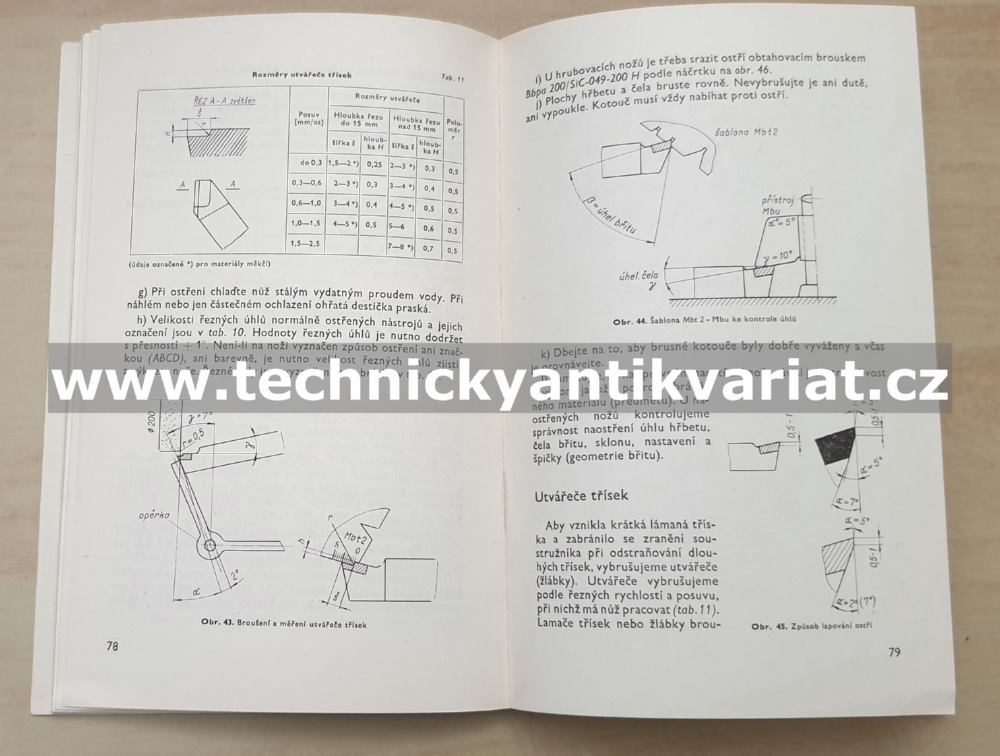 Kurs 38 Ostření řezných nástrojů a jejich údržba - Vl. Chýle (1970)
