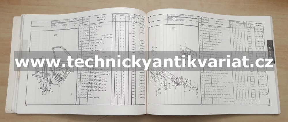 Škoda Favorit 115S, 115L, 135L, 135LS, 136L, 136LS - katalog náhradních dílů (1989)